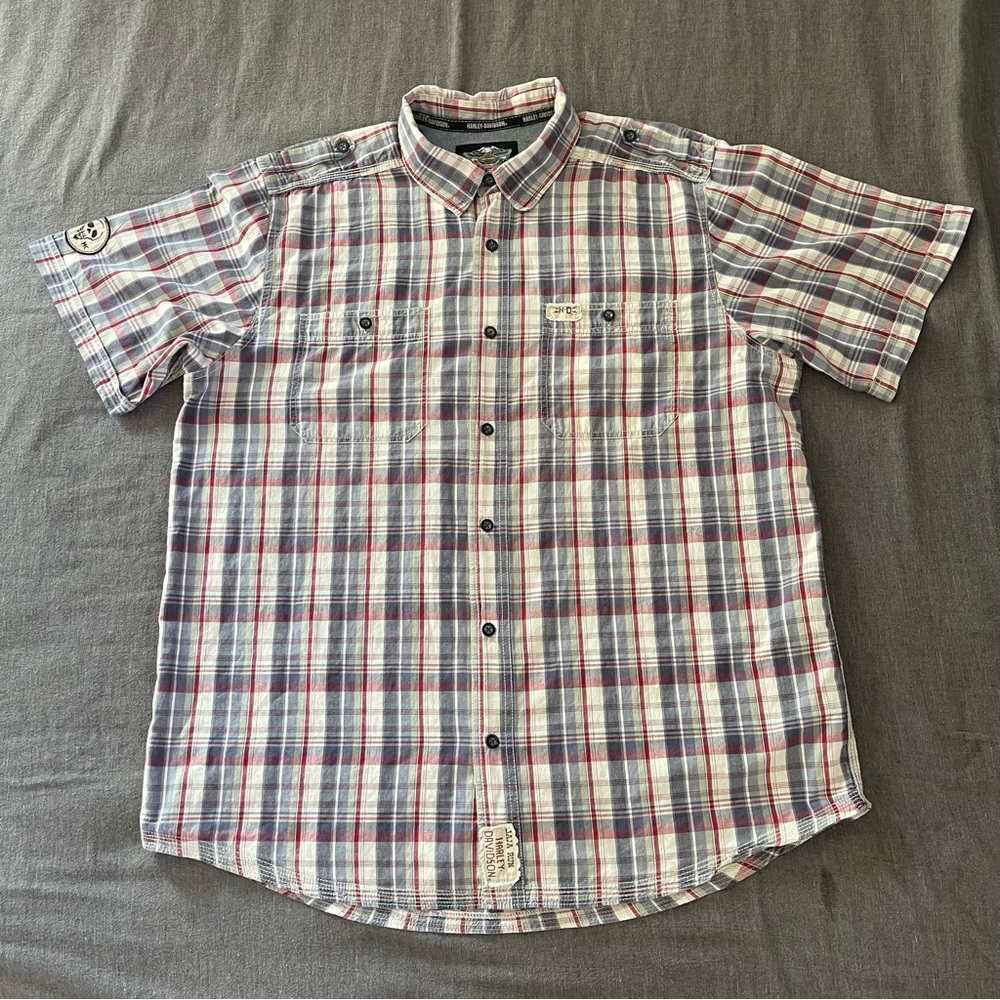 Harley Davidson Men’s Stripped Baja Run Button down shirt size: XL